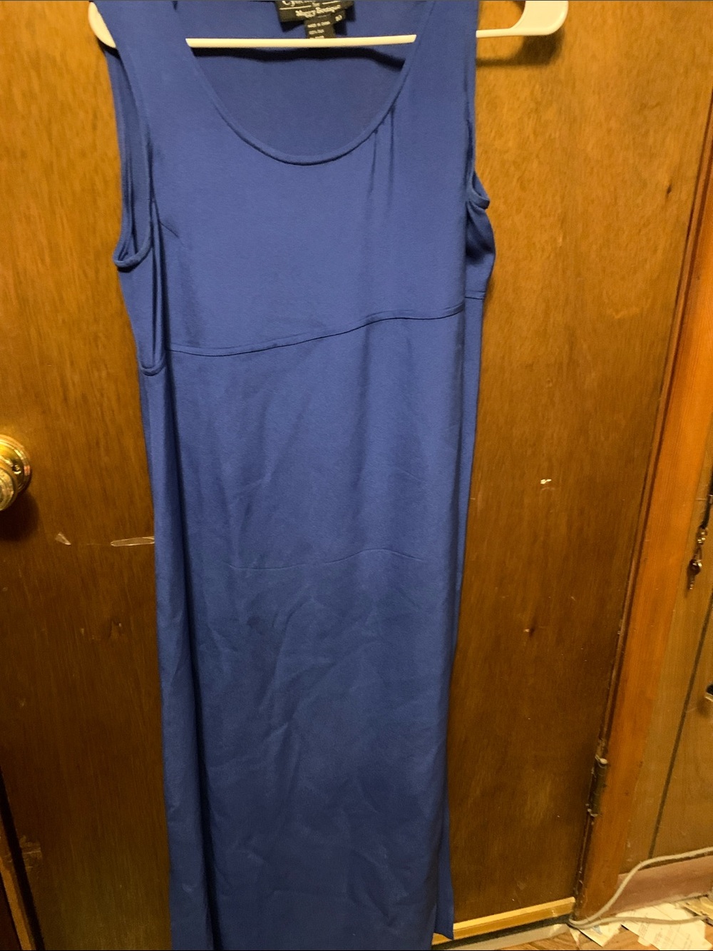 Sleeveless Royal Blue Maxi Dress - Classic Scoop Neck